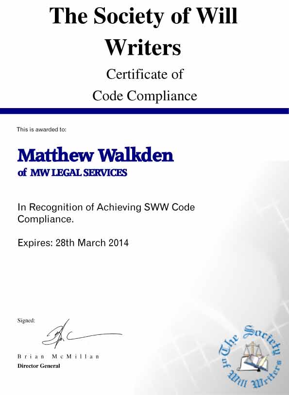 Certificate of Compliance 2013 Certificate of Compliance 2013