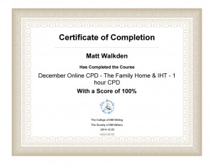 December CPD certificate